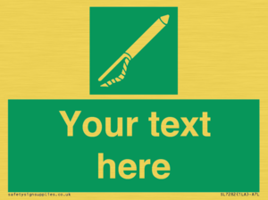 Custom sign safe condition Line throwing appliance